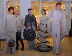 Models demonstrate clothes