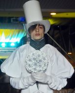 A model demonstrates clothes