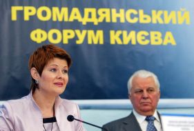 Marina Burmaka and  Leonid Kravchuk