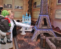Eiffel Tower made of chocolate