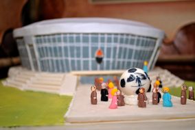 Stadium Donbass Аrena from a chocolate