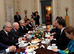 A meeting of Nikolay Azarov with Bronislaw Komorowski