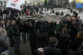 Participants of action «Prepare a tent in spring»