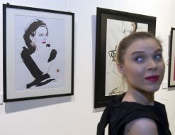 Visitor on an exhibition