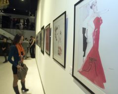 Visitors on an exhibition