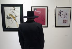 Visitor on an exhibition