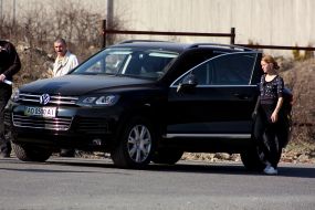 Inna Kovach at the car accident place