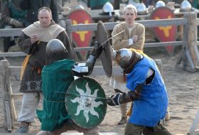 Participants of the historical fencing festival