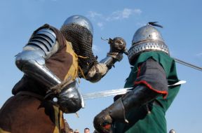 Participants of the historical fencing festival