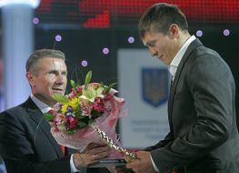 Sergey Bubka and Aleksandr Usik