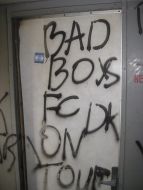 Splattered with graffiti carriage of train