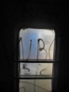 Splattered with graffiti carriage of train