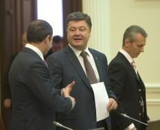 Sergey Tigipko, Petr Poroshenko and Valeriy Khoroshkovskiy