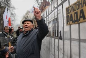 Participant of protest action 