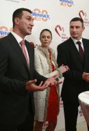 Vladimir, Natalуia and Vitaliy Klitschko