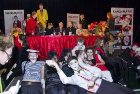 Participants of the festival of clowns and mimes "Komediada 2012"