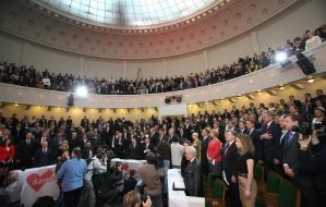 Participants of convention of "Batkivshchina" party