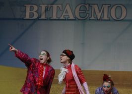 Participants of the First Kiev festival of humour