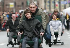 Races on offices chairs