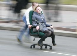 Races on offices chairs
