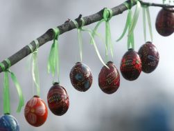 Писанки на деревьях