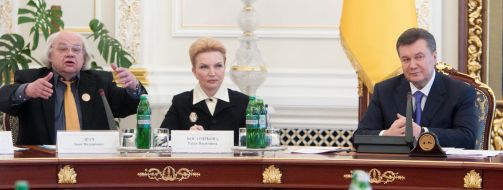 Ivan Drach, Raisa Bogatyryova and Viktor Yanukovich