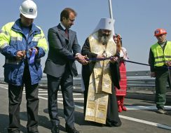 Александр Попов на открытии транспортной развязки