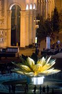 10-meter sculpture as a lotus in the center of Kiev