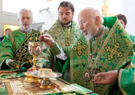 Митрополит Владимир (Сабодан) и архиепископ Александр (Драбинко)