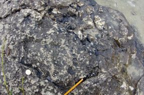 Відбиток людської ноги на камені