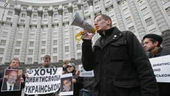 Protesters demand Ukrainian language films