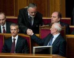 Nikolay Azarov, Dmitriy Tabachnik, Valeriy Khoroshkovskiy and Mikhail Kulinyak