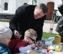 Vadim Kolesnichenko and his son Vsevolod
