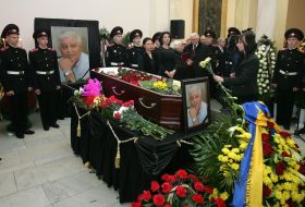Ceremony of farewell with Mikhail Voronin