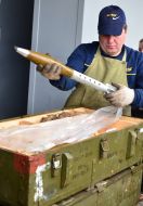 Work on the disposal of ammunition