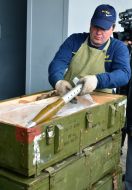 Work on the disposal of ammunition