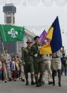 Шествие колонны скаутских организаций