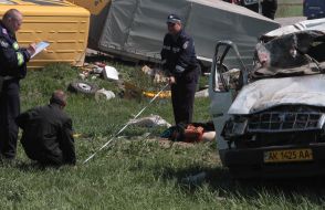Broken minibus