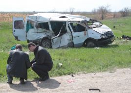 Broken minibus
