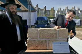 Rabbi Moshe Reuven Azman and Alexander Levin