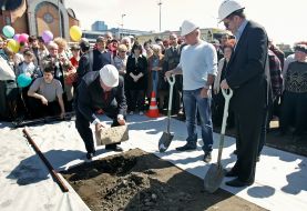 The ceremony of laying the first stone