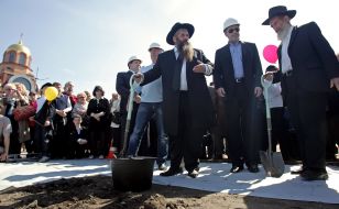 The ceremony of laying the first stone
