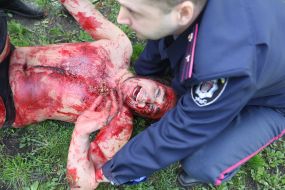 Участник акции протеста