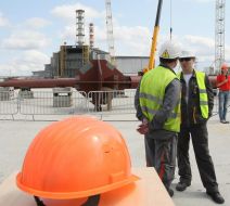Construction of the arch of the new sarcophagus at Chernobyl