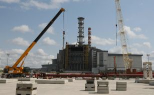 At the Chernobyl nuclear power plant began construction of the arch of the new sarcophagus