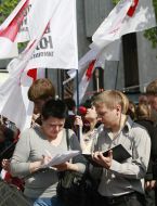 Registration of participants of the mass meeting