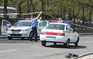 The work of investigation group on the site of explosion