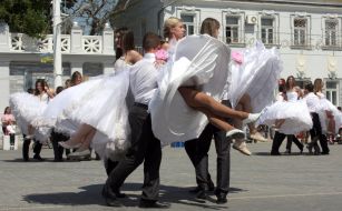 Participants of the Crimean waltz festival