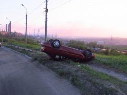 Overturned vehicle