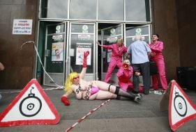 Активистки женского движения FEMEN